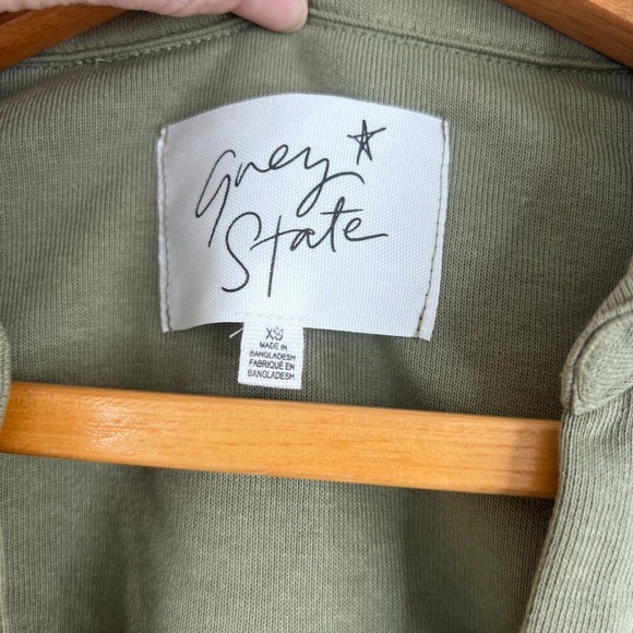 Grey State Drawstring Waist Boho Casual Cool Soft Fleece Active Dress Size XS - Picture 7 of 10